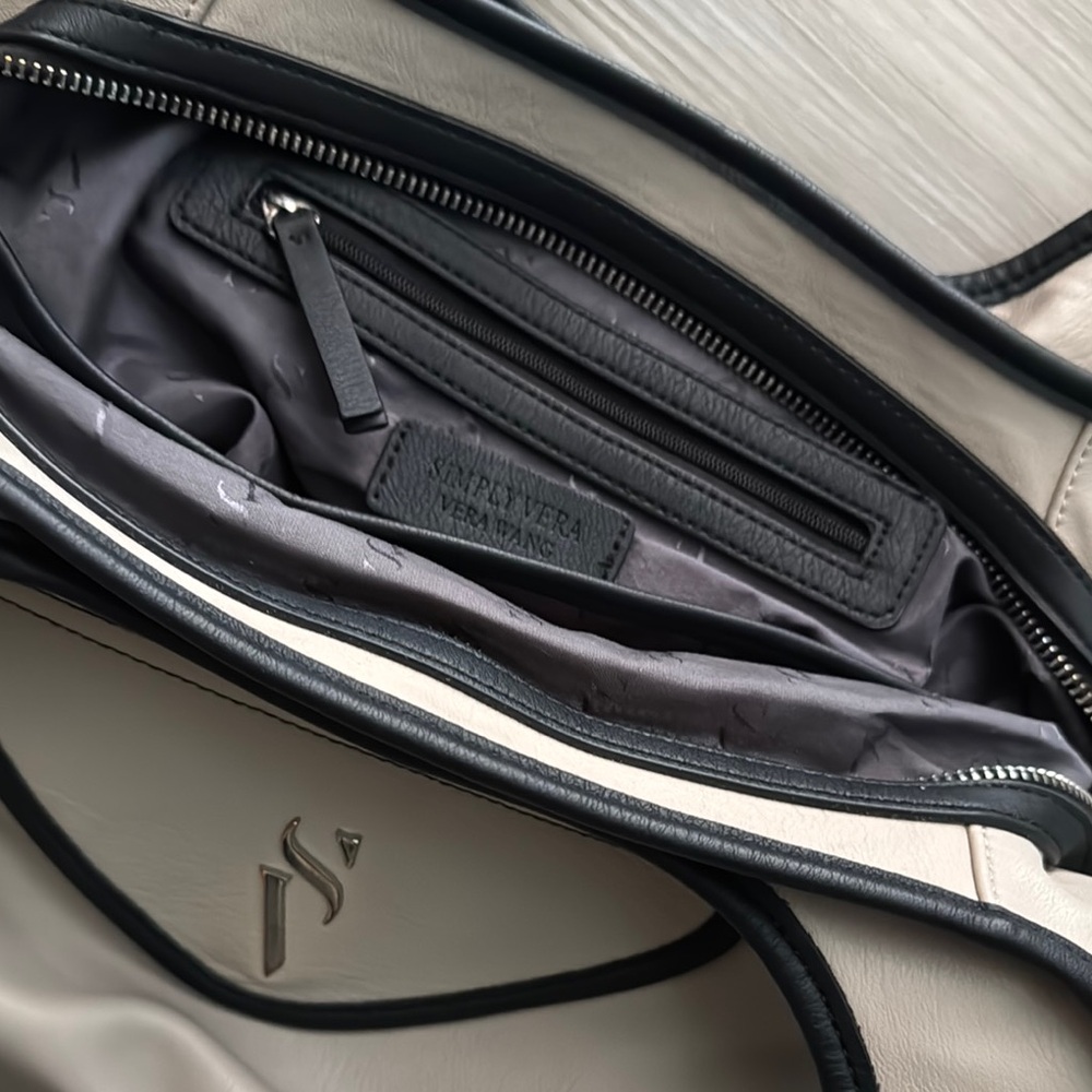 Simply Vera Vera Wang Cream and Black Hobo Bag - Picture 3 of 8